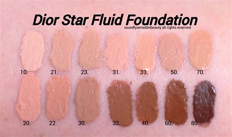 Dior Star Fluid Foundation SPF 30 • Foundation Swatches